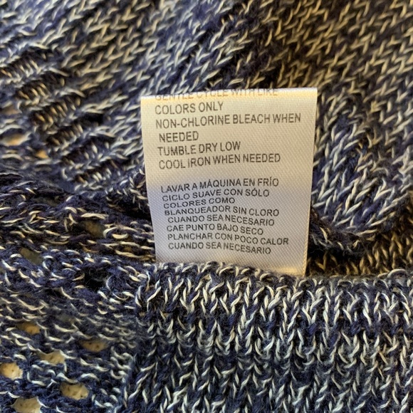 Carol Rose long dressy sweater. Navy blue and white - Picture 7 of 10